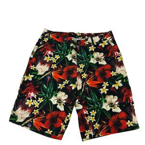 Paisley & Gray Slim Fit Floral Hawaiian Shorts W28 Cotton Blend Multicolor